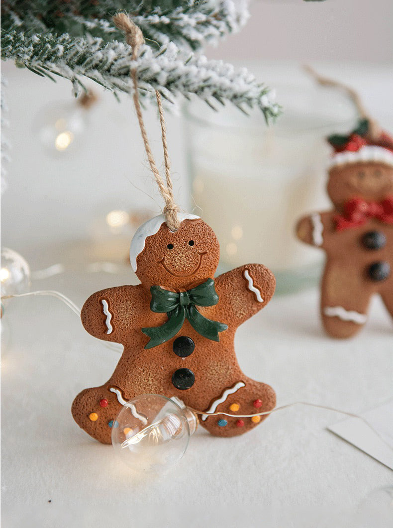 Gingerbread Man Versierd Met Kerstversiering