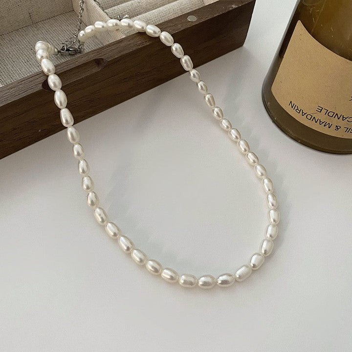 Round Pearl Clavicle Necklace