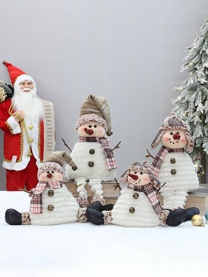 Ornamente de păpușă retro cu picioare încrucișate din țesătură de Crăciun