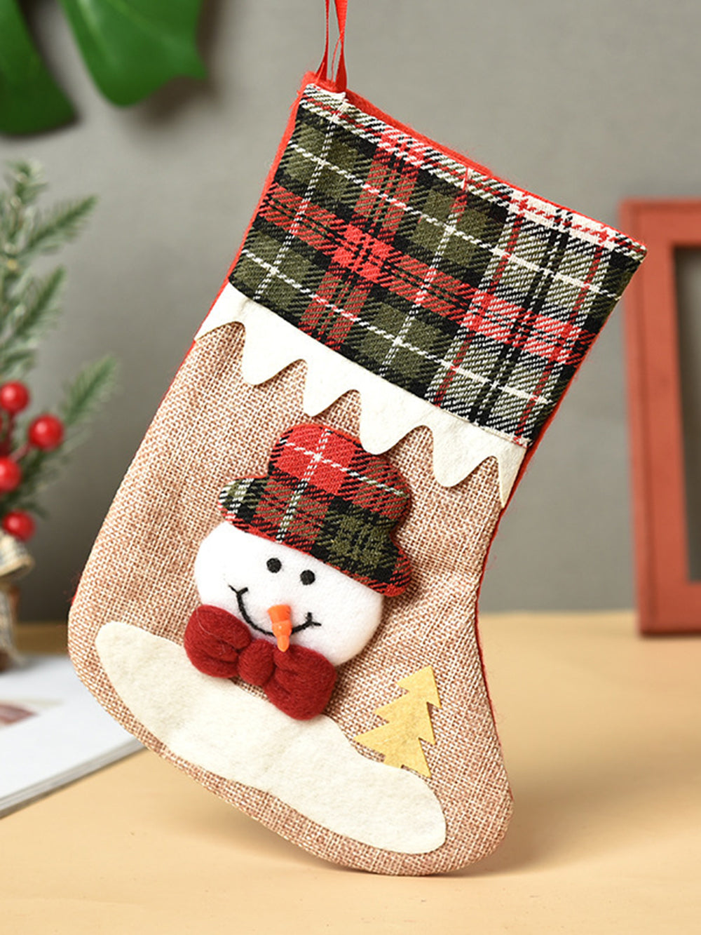Cadeau de Noël chaussettes sac de bonbons pendentif de fenêtre