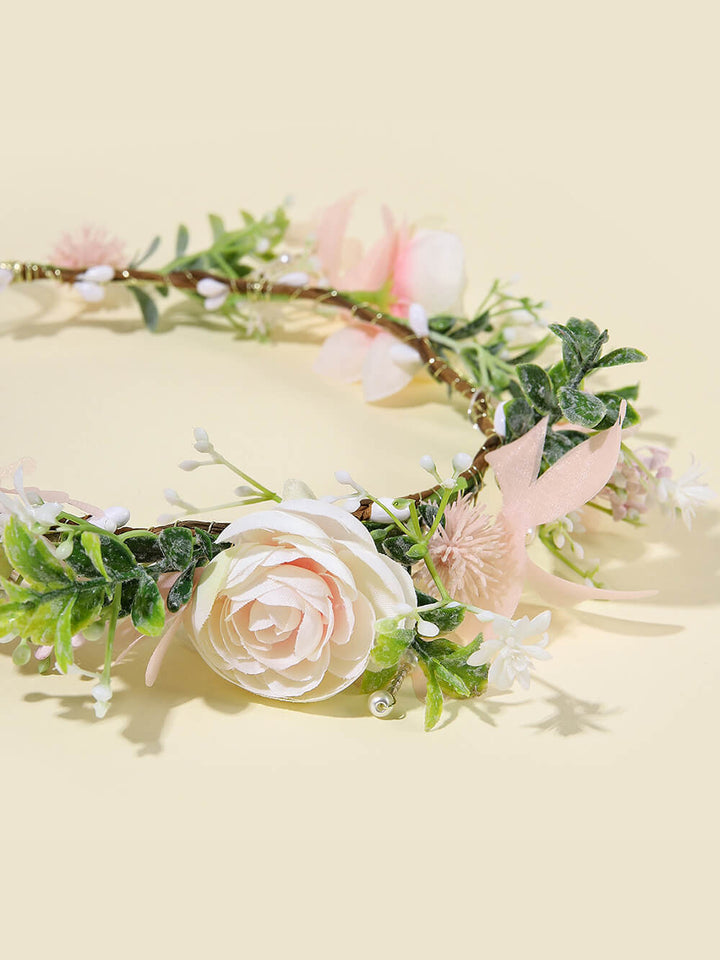 Chrysanthème Dahlia Rose & Roses Blanches
