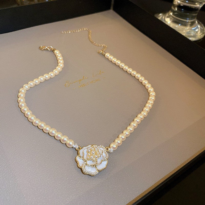 Collana di perle con perle rotonde moda vintage