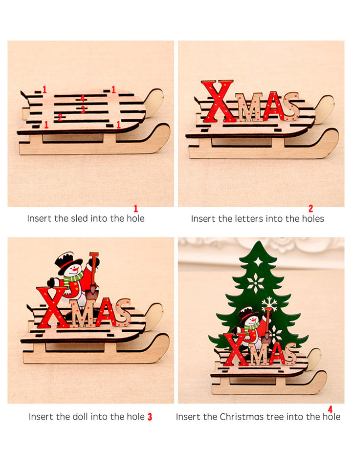 크리스마스 트리 썰매 DIY 퍼즐 조각