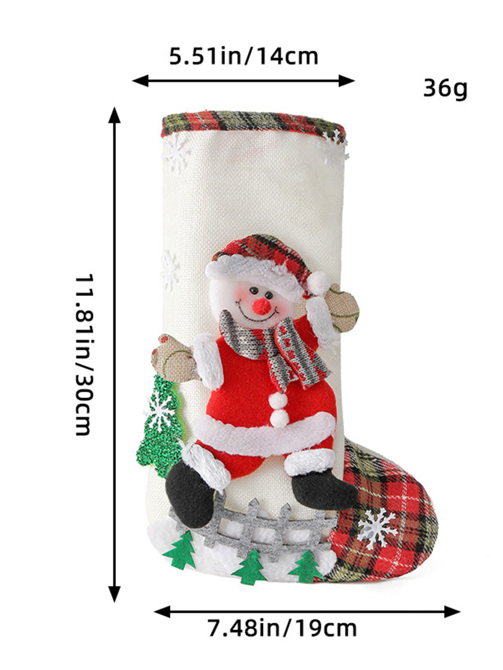 Vánoční punčocha dekorace sáčku cukroví
