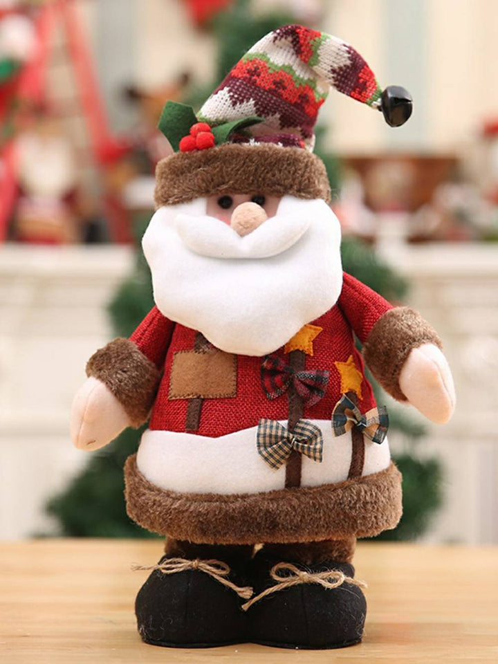 Decorazione natalizia dell'ornamento della figura in piedi dell'alce del pupazzo di neve di Natale