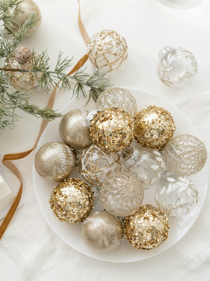 25 bolas navideñas pintadas para decoración de ventanas de árbol de Navidad