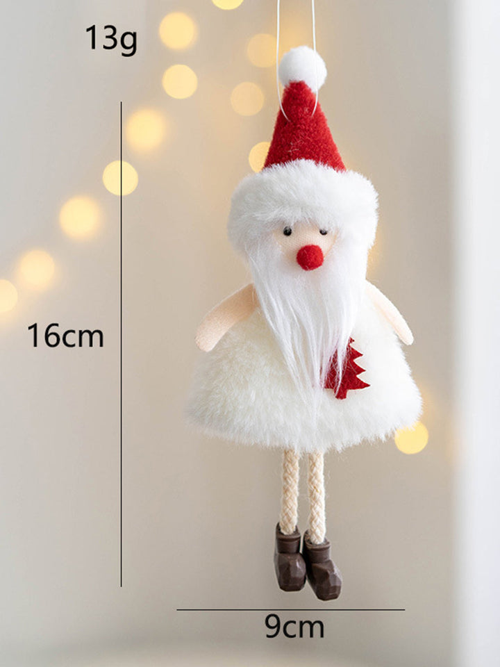 Pingente de decoração de boneca de pelúcia de árvore de Natal