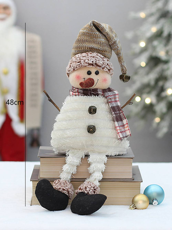Joulukangas Lumiukko Ristijalkainen Retro-nukkekoristeet