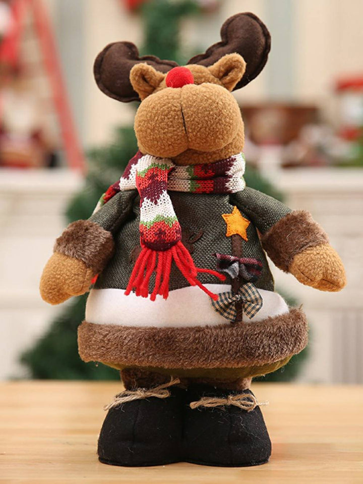 Christmas Snowman Elk Old Man Standing Figure Ornament Decoration