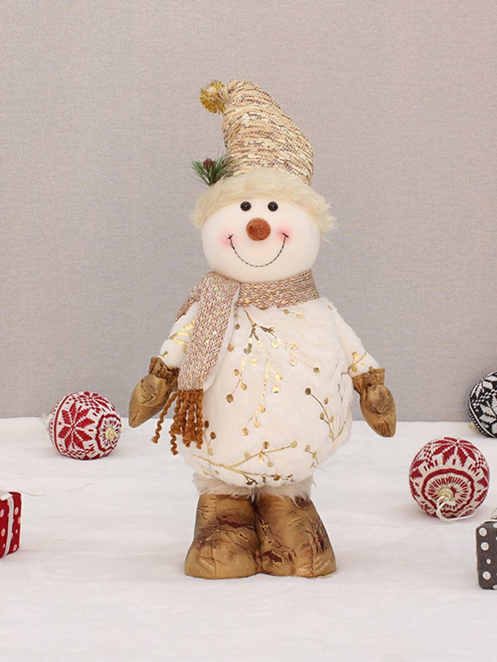 Gedréckt Stoff Retractable Snowman Doll Ornament