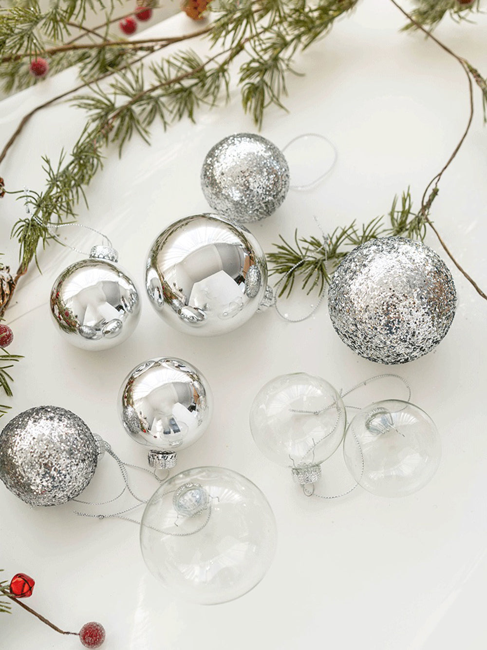 Christmas Glas Ball Julgran dekoration Set