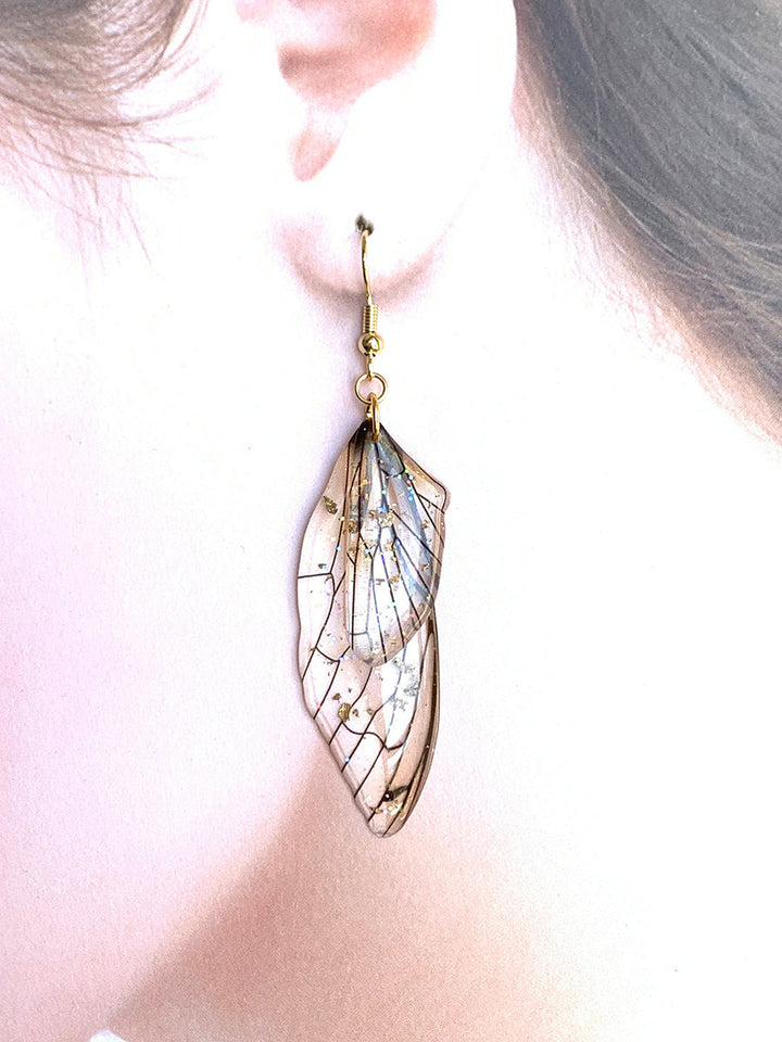 Boucles d'oreilles faites à la main d'aile de papillon