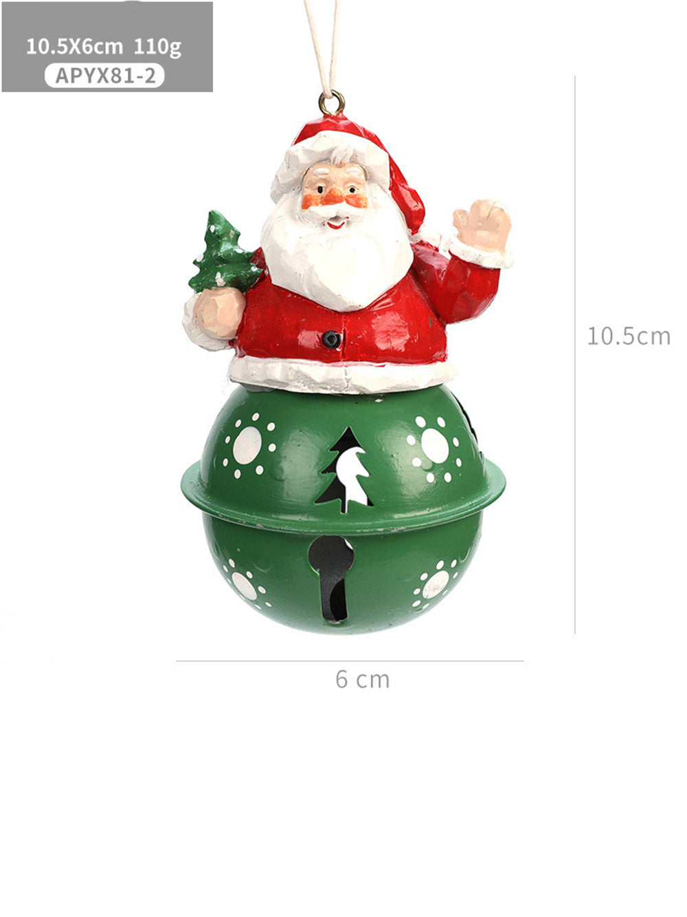 Ciondolo per albero di Natale con campana decorativa natalizia