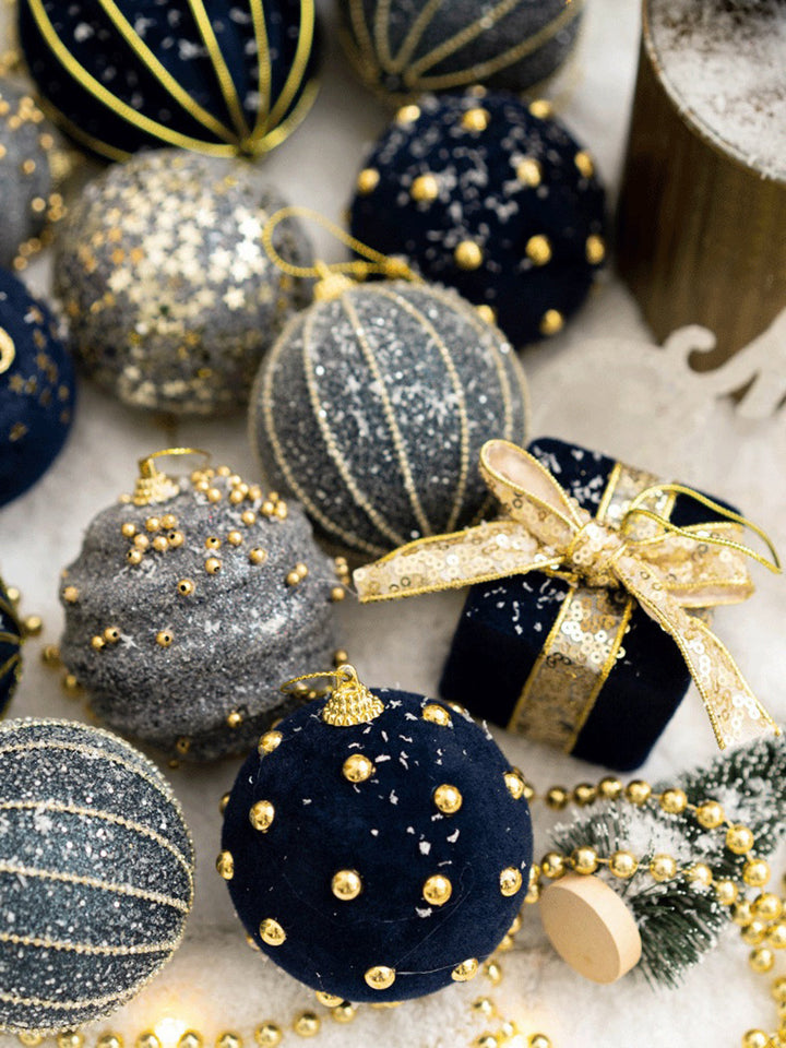 7 قطعة كرة عيد الميلاد كرة مطلية لتزيين نافذة شجرة عيد الميلاد