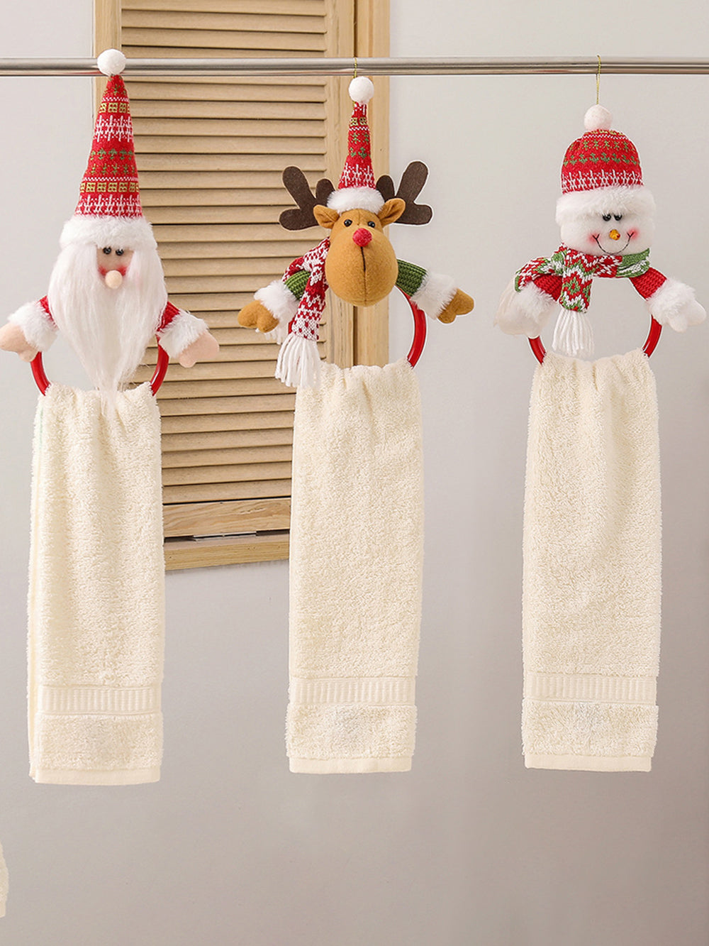 Decoração de presente para casa com pingente de toalha de Natal
