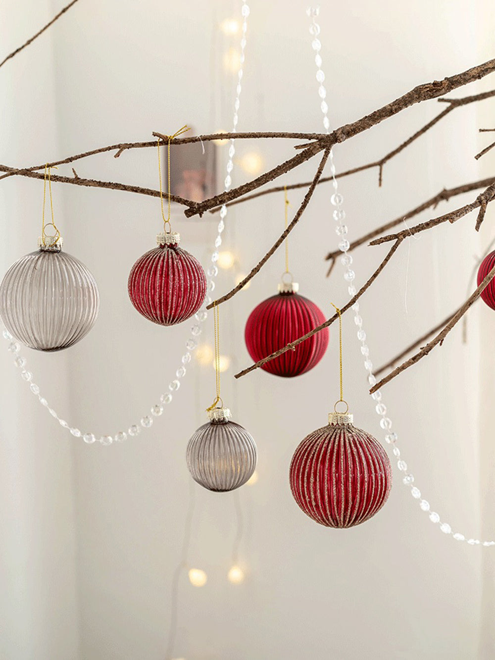 Χριστουγεννιάτικο σετ διακόσμησης χριστουγεννιάτικου δέντρου με γυάλινη μπάλα