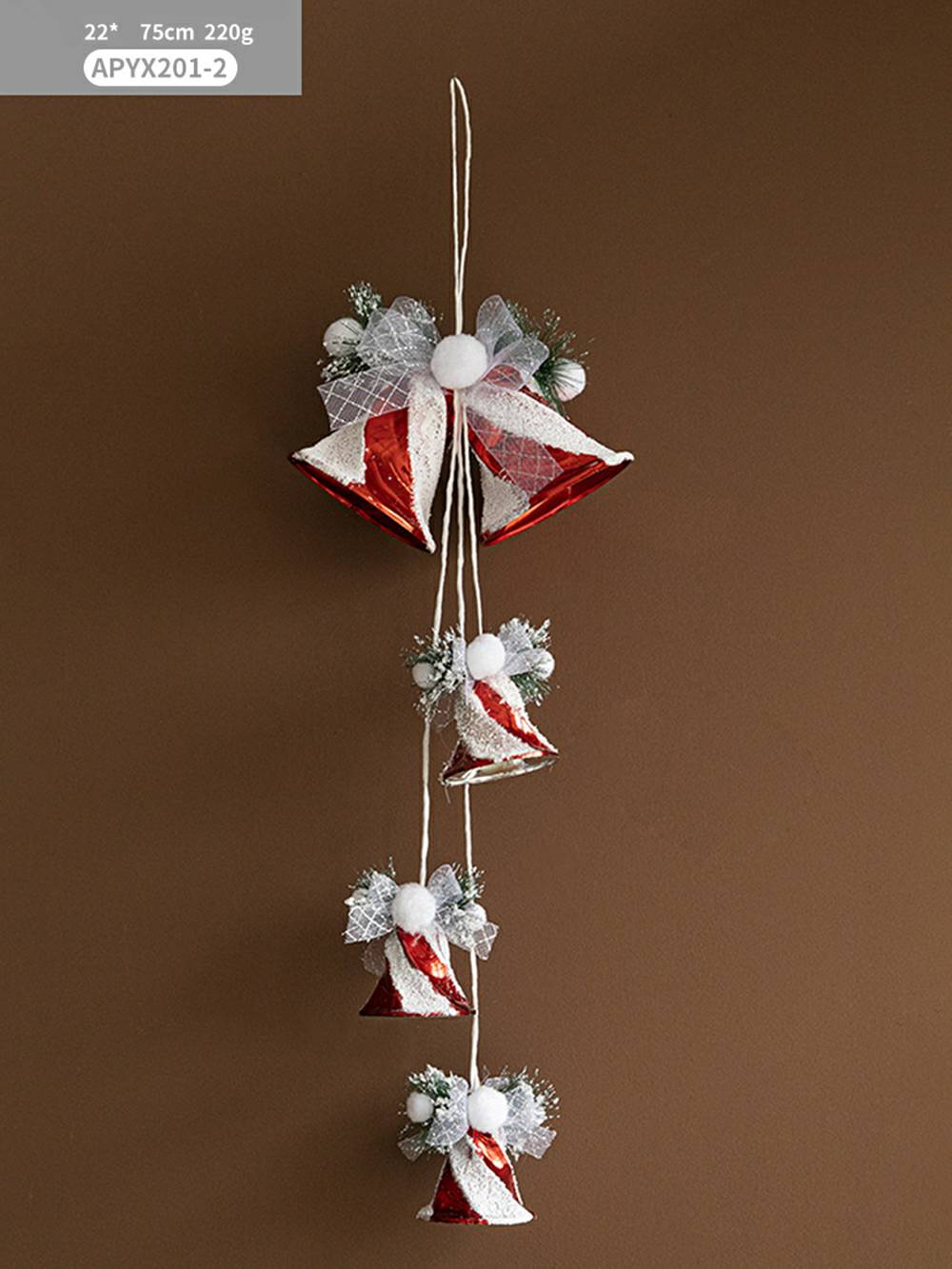 Vánoční zvonek s přívěskem aranžmá dekorace