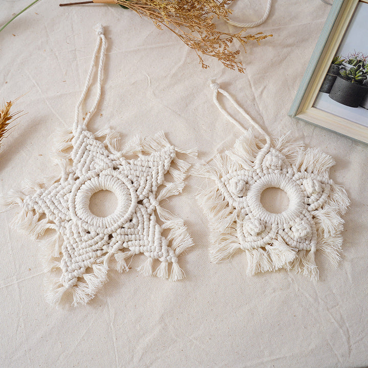 Cotton Star Wall Hanging: Chic Home Accent