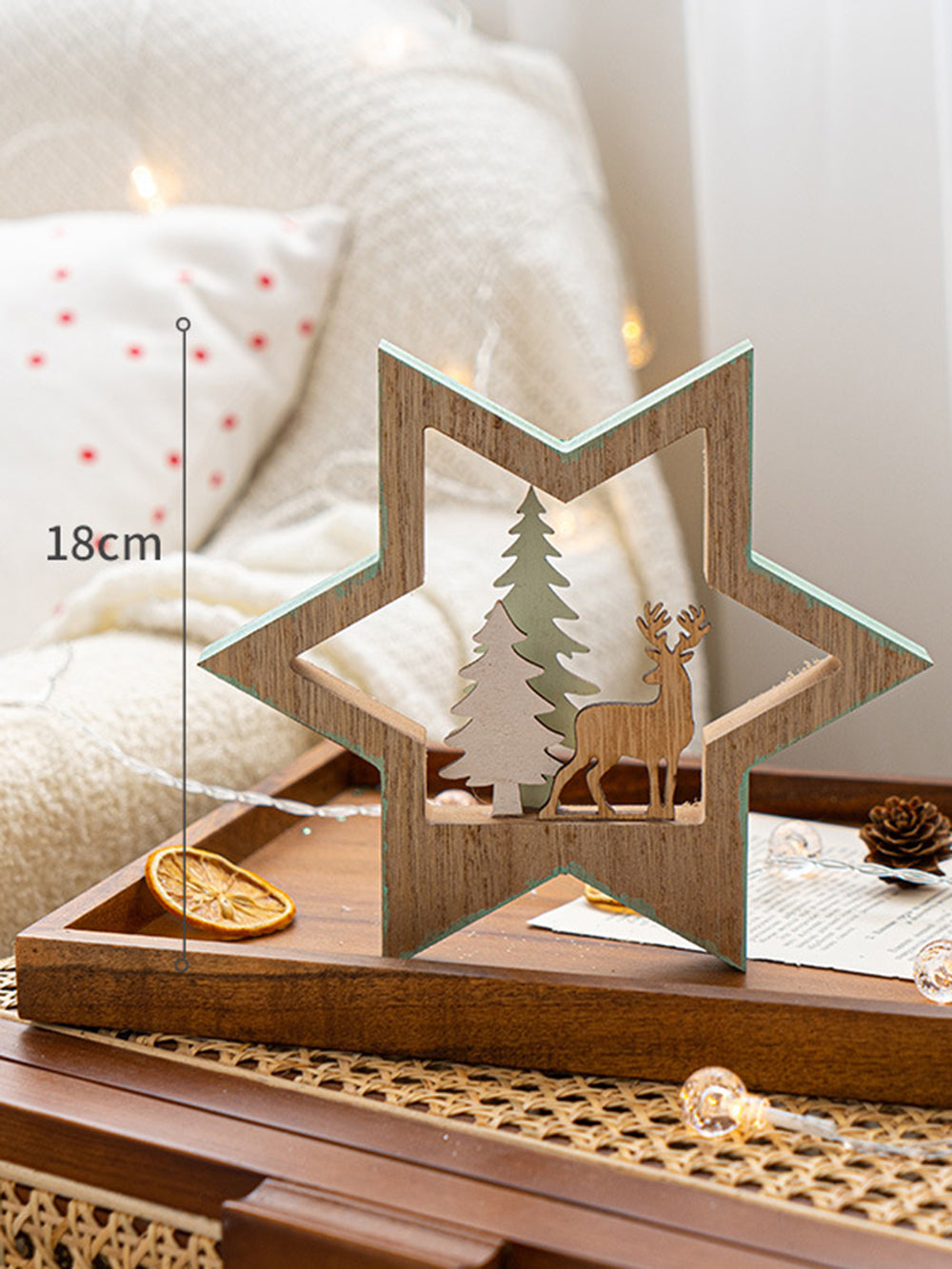 Weihnachtsszene Pentagramm-Elch-Dekoration