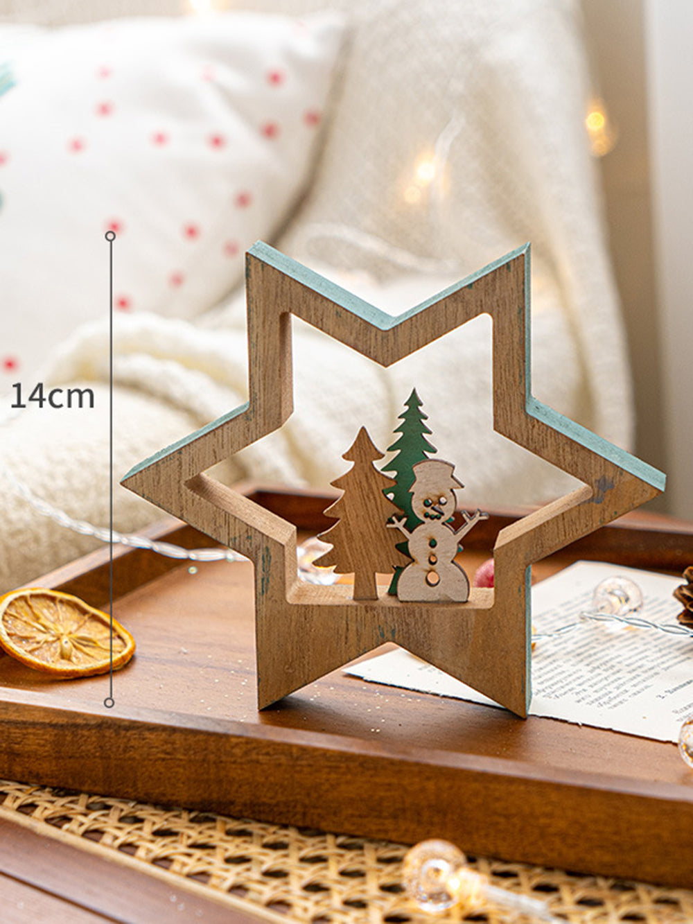 Weihnachtsszene Pentagramm-Elch-Dekoration