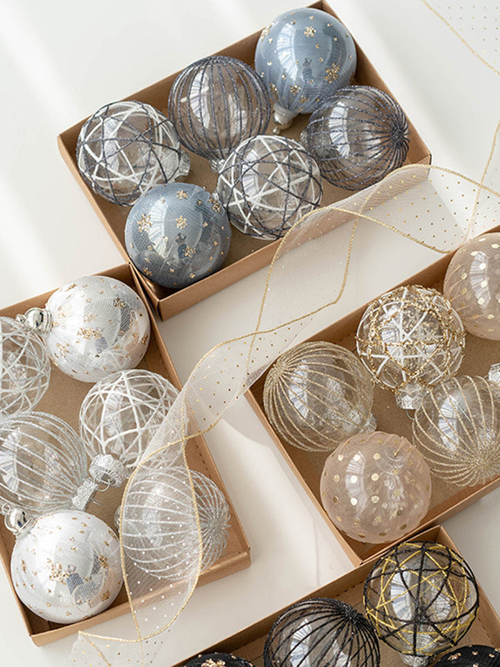 25 יחידות כדורי חג המולד מצוירים קישוט חלון עץ חג המולד