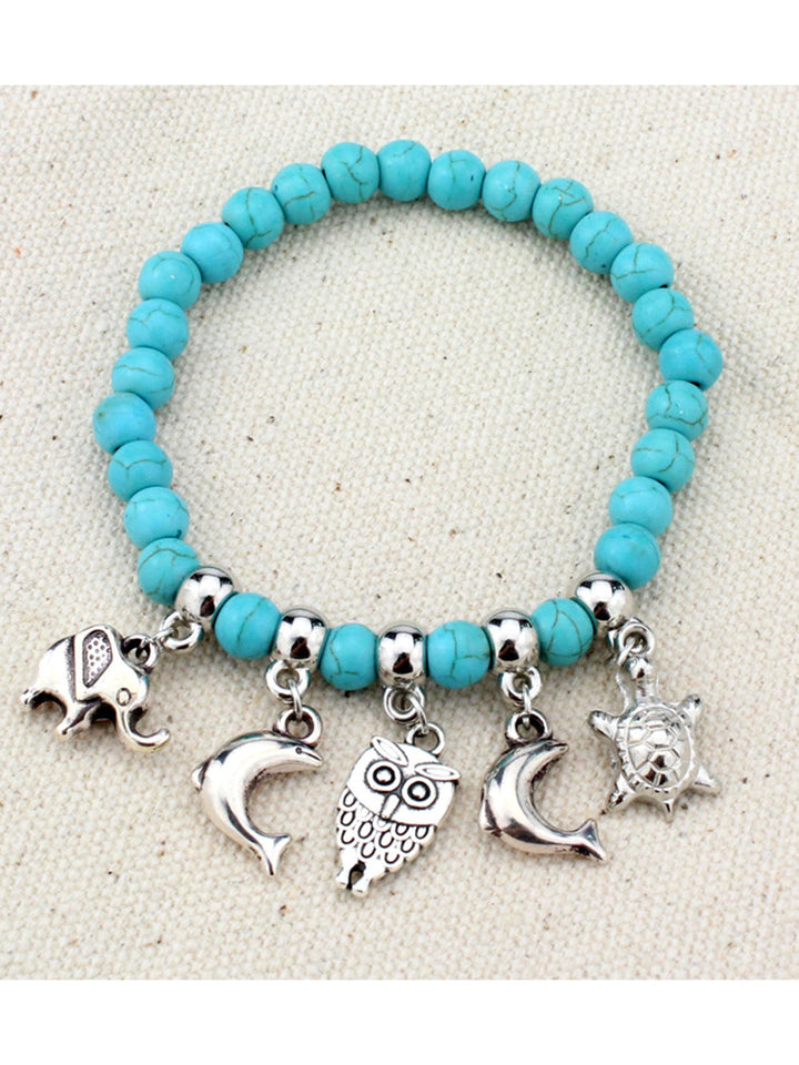 Turquoise Fashion Elephant Cross Bracelet