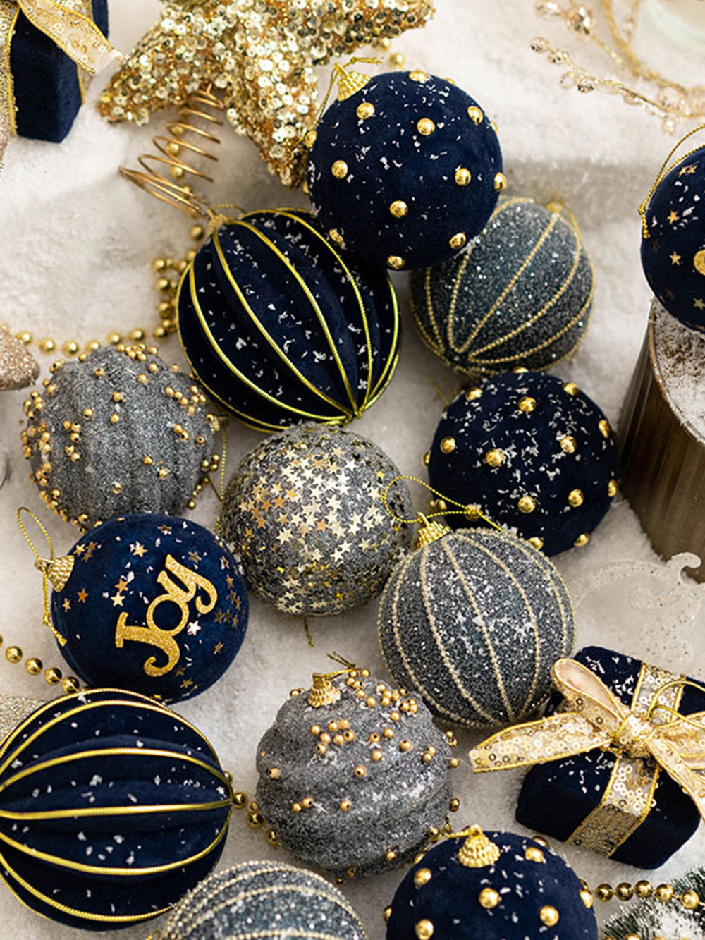7 قطعة كرة عيد الميلاد كرة مطلية لتزيين نافذة شجرة عيد الميلاد