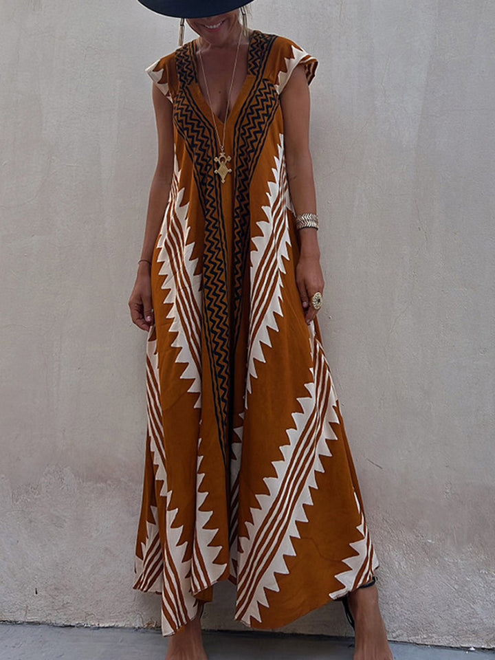 Robe longue à imprimé aztèque Shannon Bohemian