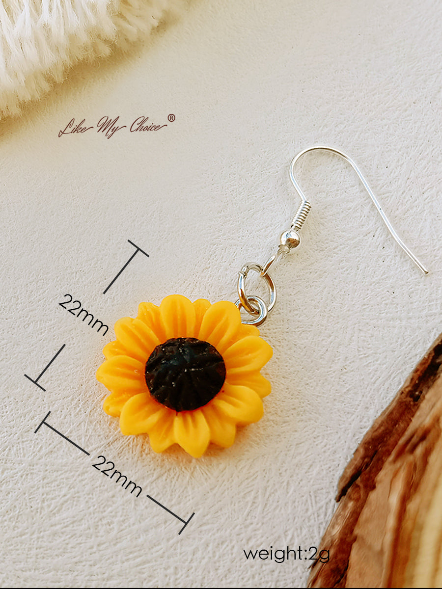 Vintage Sonnenblumen Ohrringe