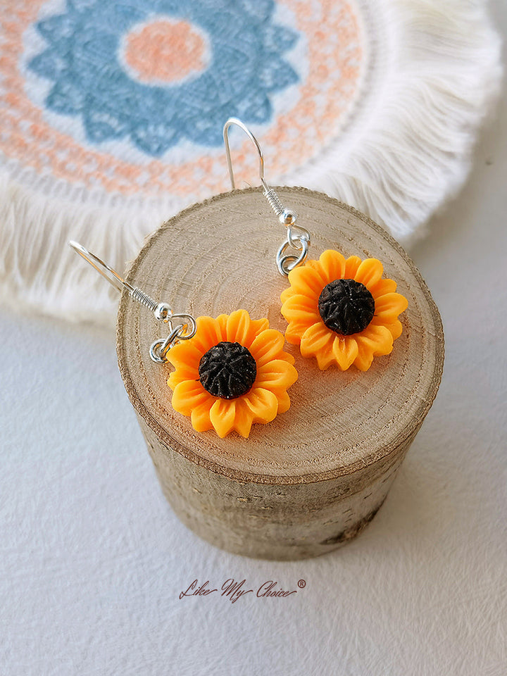Vintage Sonnenblumen Ohrringe