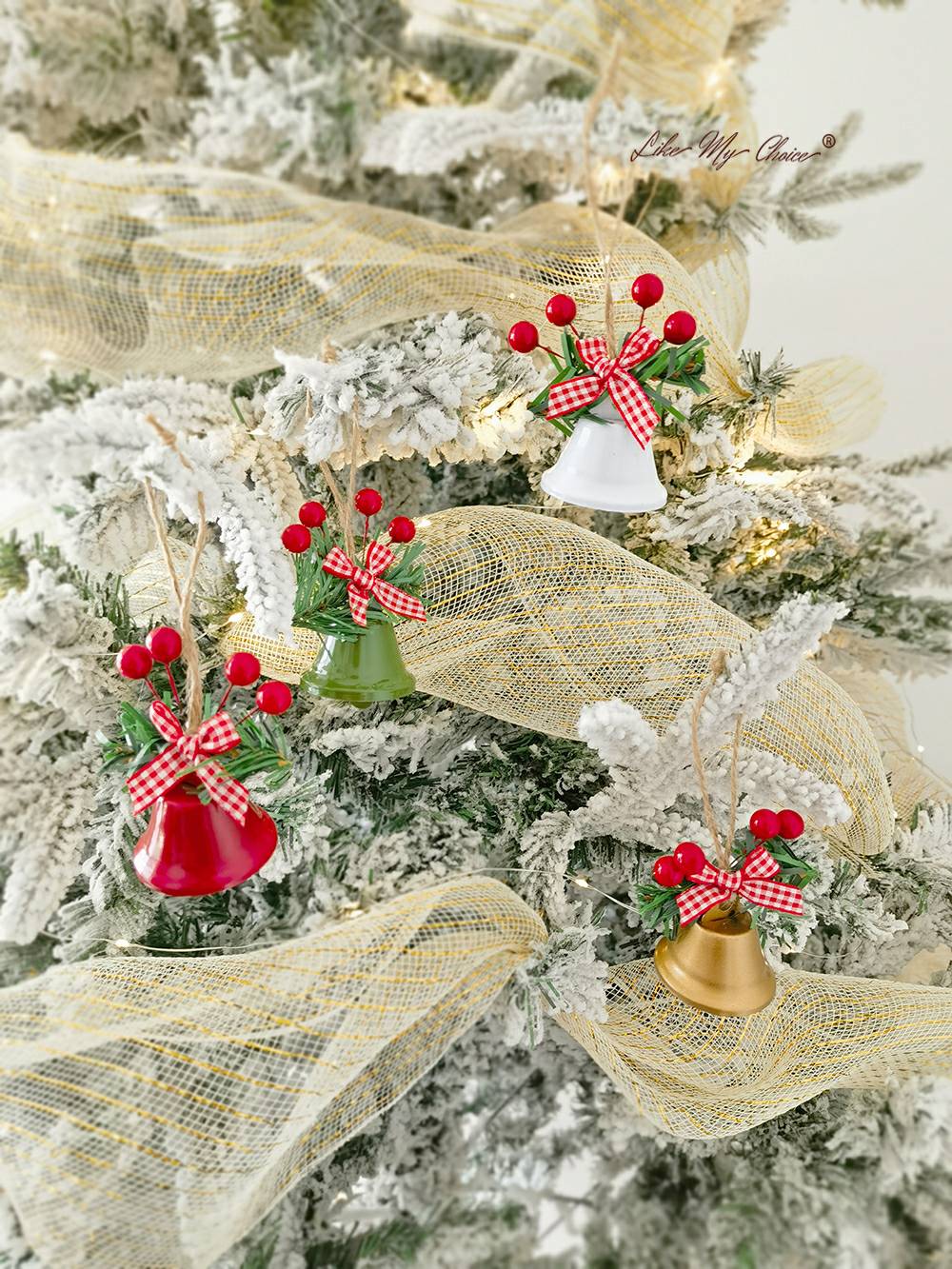 Christmas Tree Berry Femstjernet Snowflake Bell Pendant