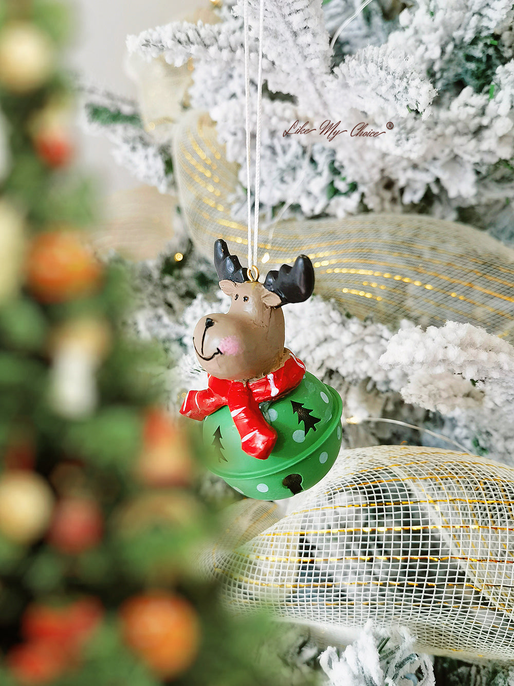 Χριστουγεννιάτικο ρετσίνι Old Man Snowman Bell μενταγιόν