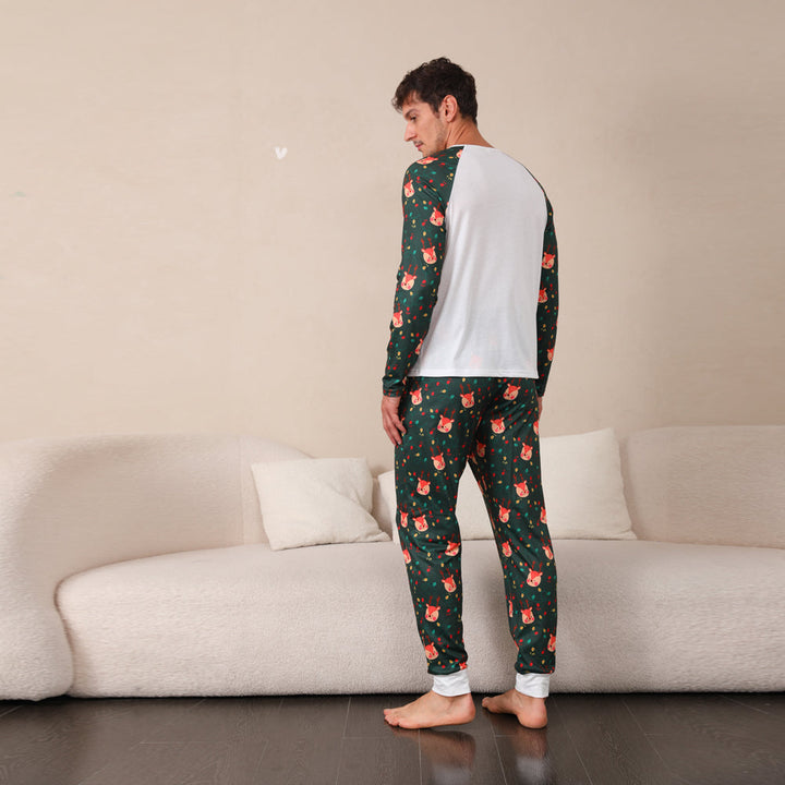 Conjuntos de pijamas coloridos de cervo Fmalily combinando