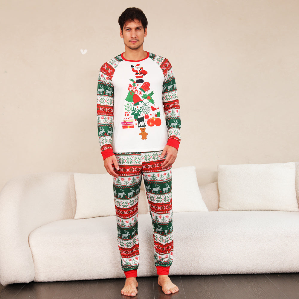 Vánoční prvky Fmalily odpovídající pyžamové sady