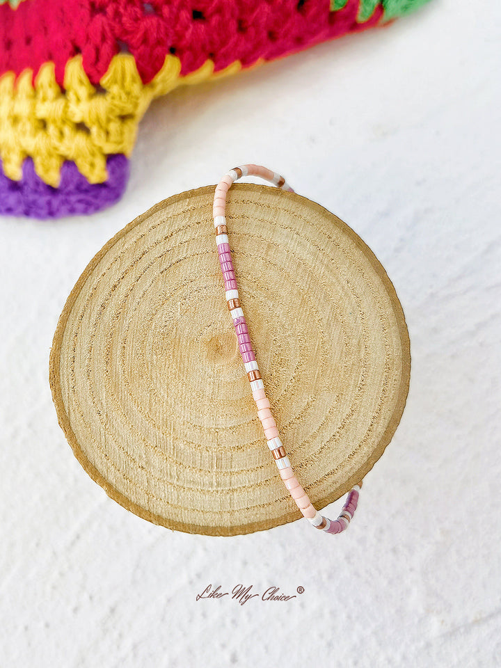 Correspondance des couleurs du bracelet en perles avec cordon de serrage réglable