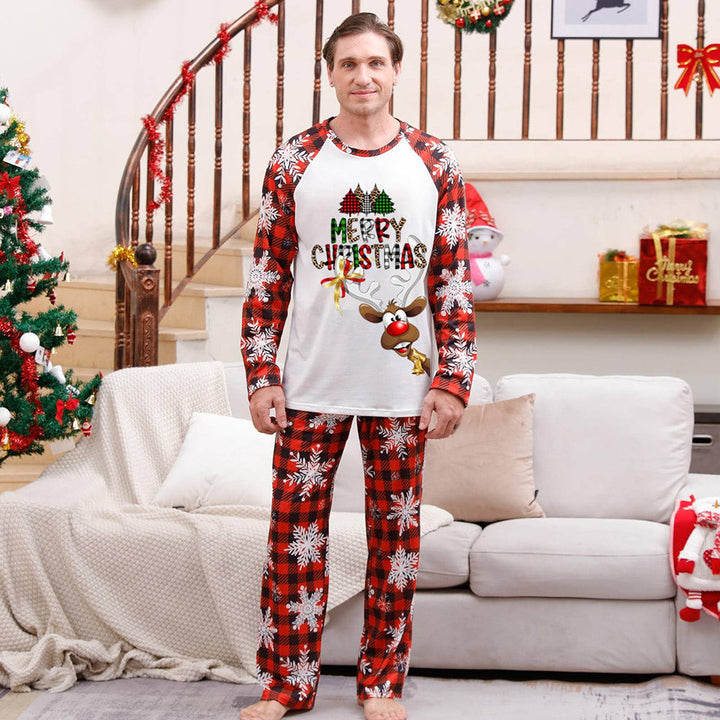 Set pigiama familiare coordinato con Babbo Natale e albero di Buon Natale