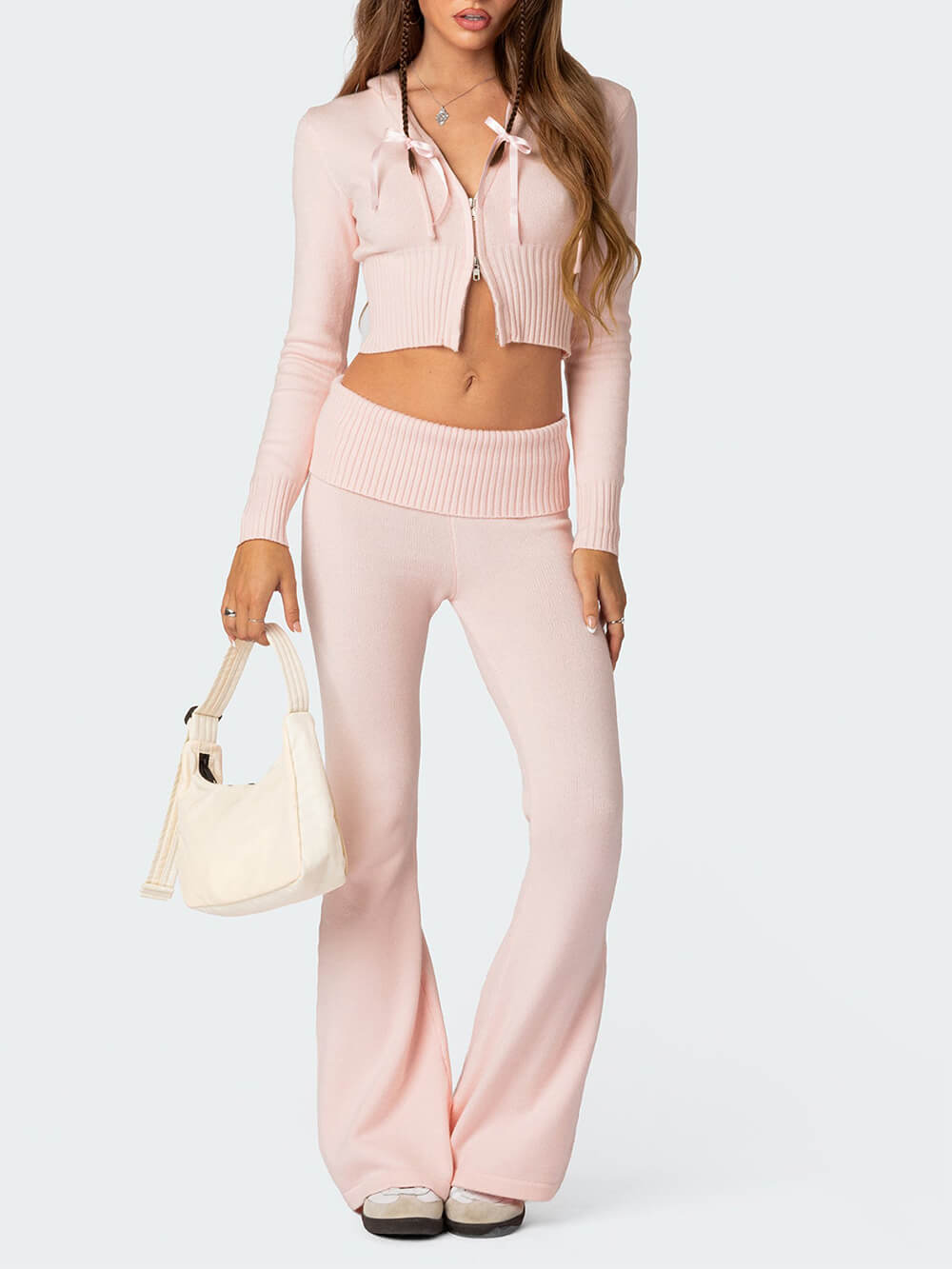 Casual Knit Low Taille Suit