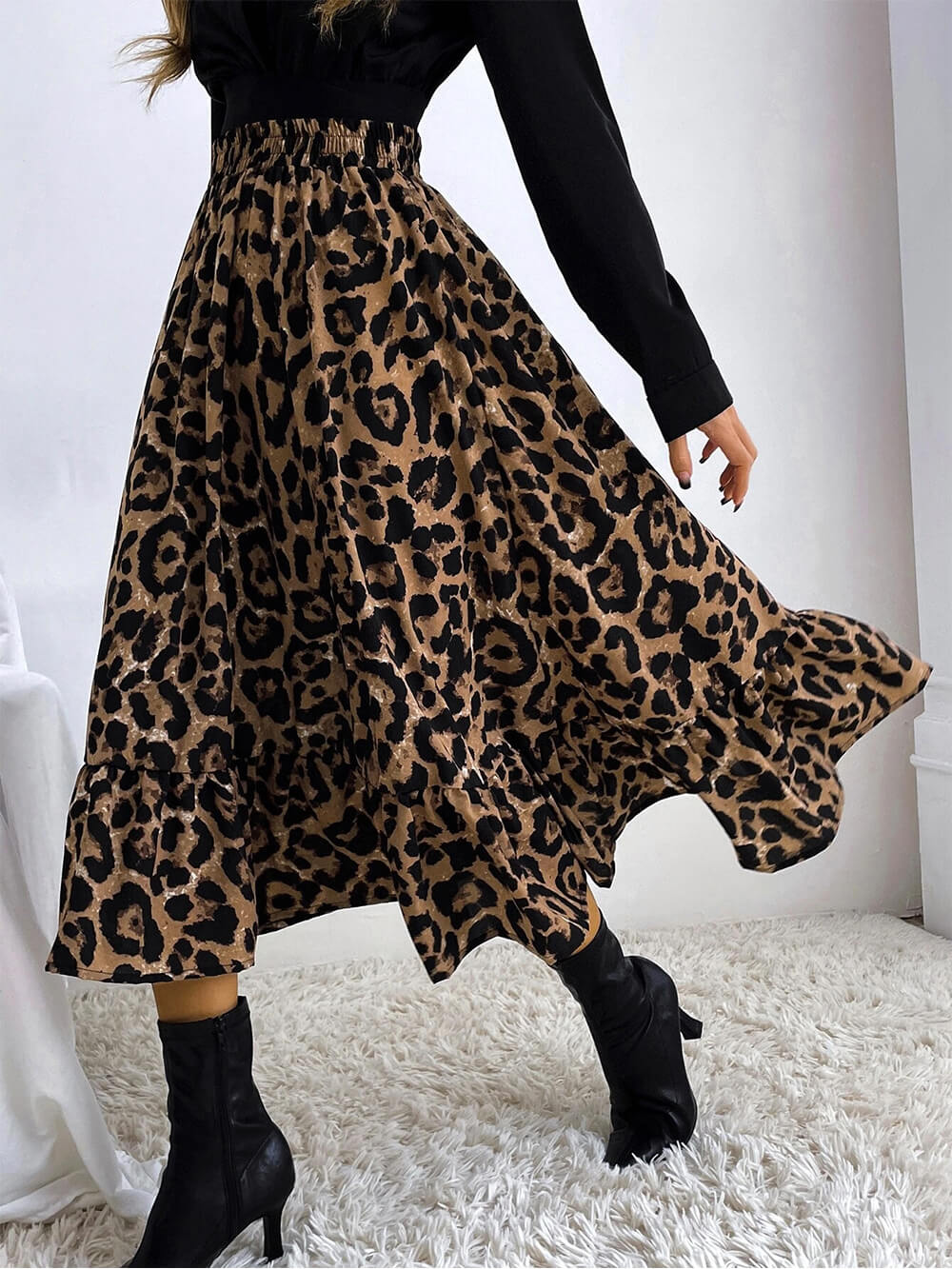 Sexy Leopard Print High Waist Skirt