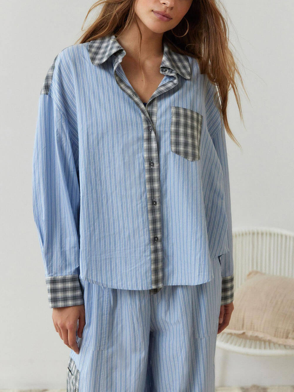 Himmel Blue Loose Splice Pyjamaset