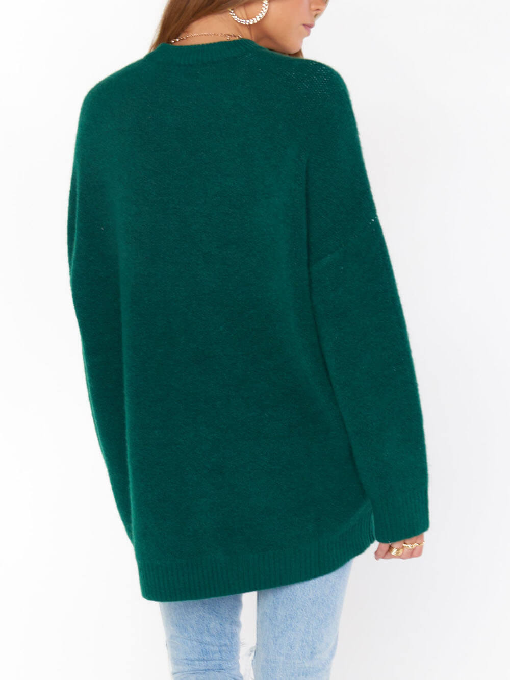 Suéter clássico com gola redonda