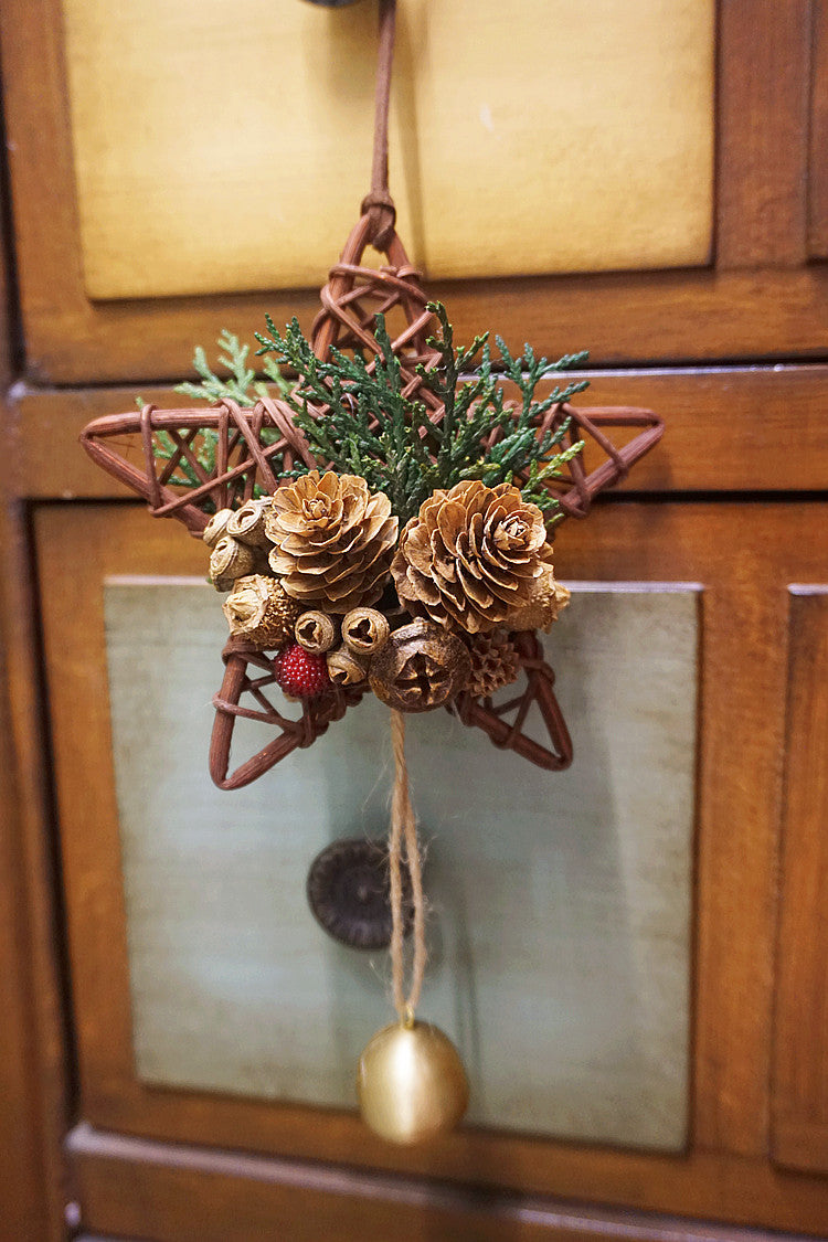 Christmas Decoration Pendant - Forest Pine Cone Bell Car Hanging