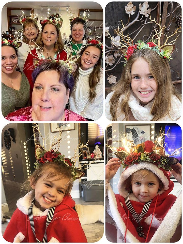 Pine Cone Christmas Reindeer Headband | LikeMyChoice®