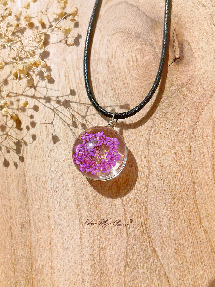 Botanický náhrdelník z barevného skla Baby Breath