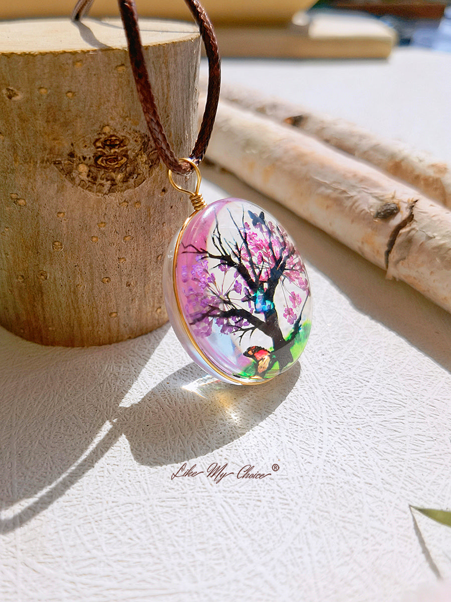 Plum Blossom Tree of Life Pendant halskæde