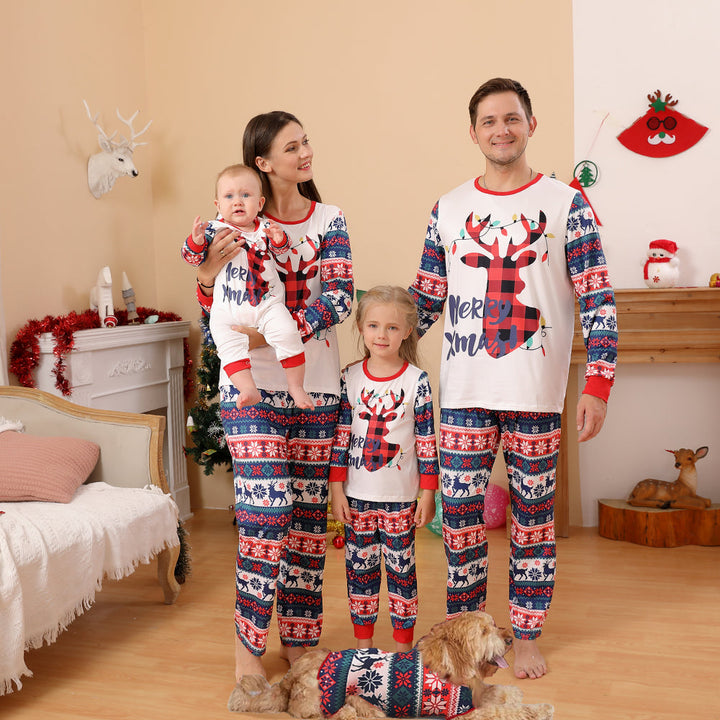 Christmas Deer Family Matching Pajamas Sets (with Pet Dog Clothes)
