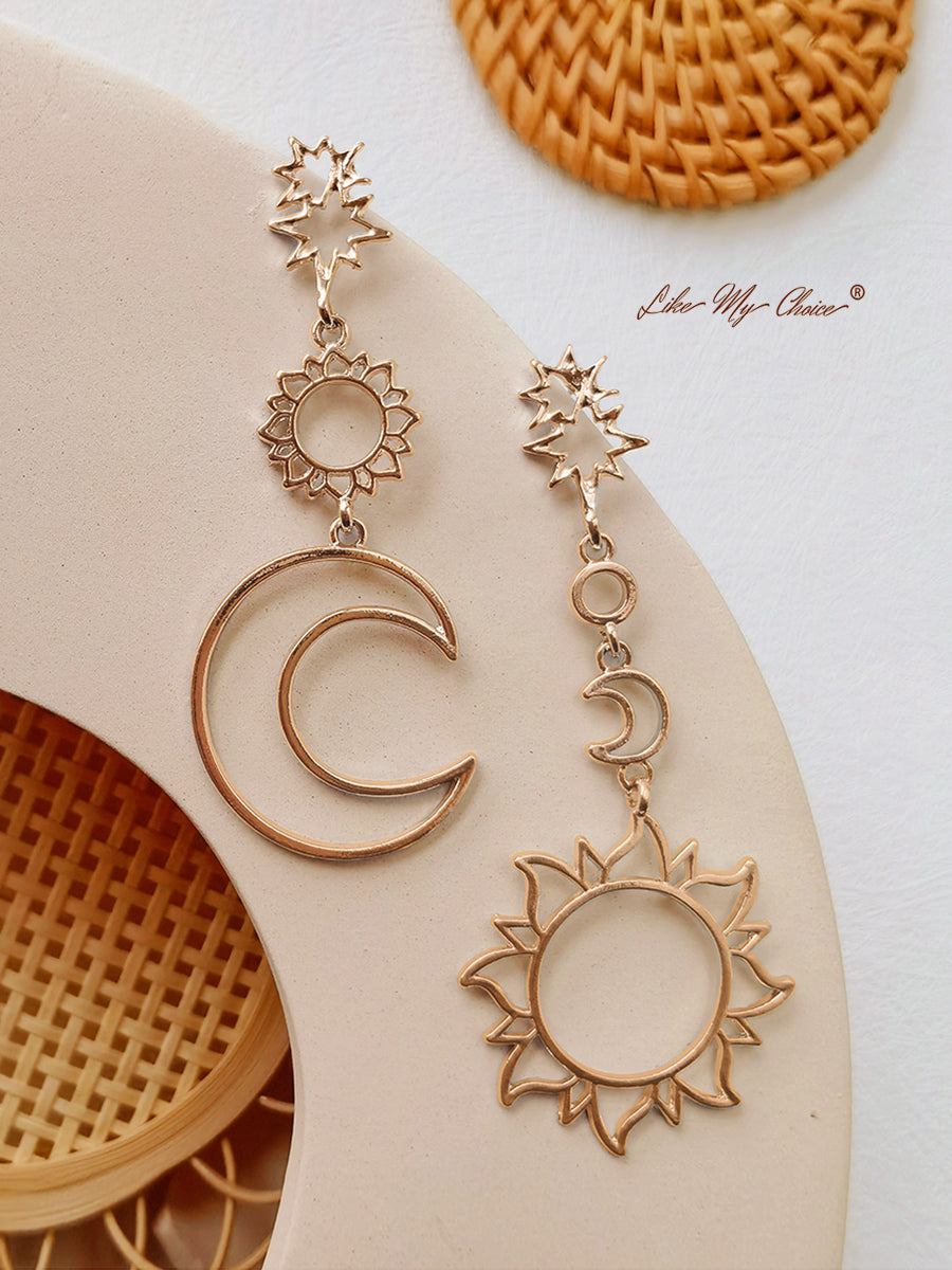 Sun & Moon Goddess Earrings