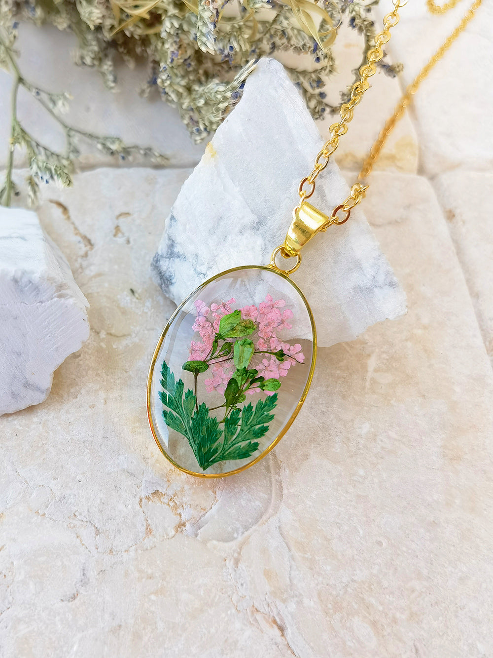 Handmade Bouquet Personalized Pendant Necklace