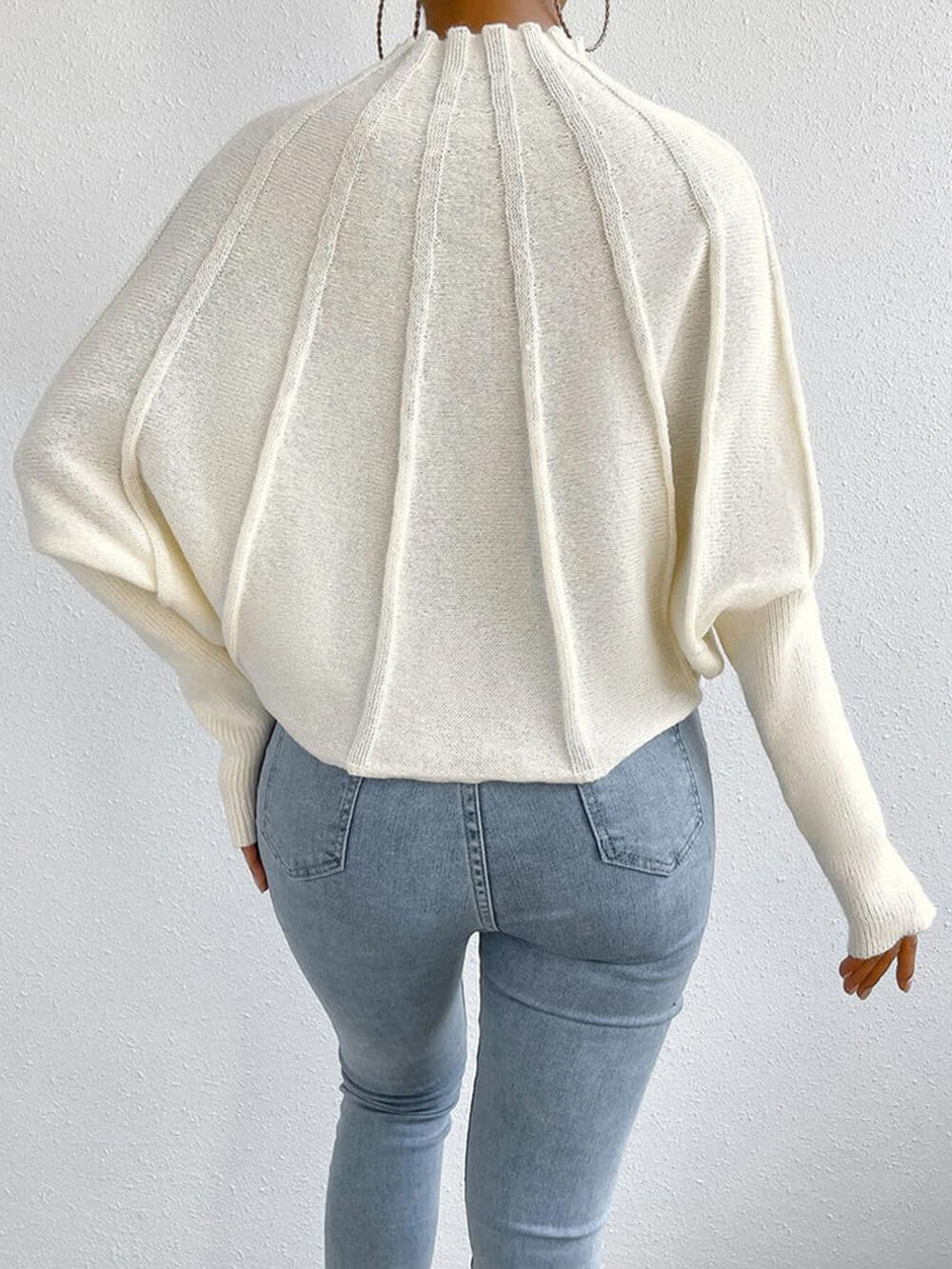 Einfacher Pullover mit Dolman-Ärmeln