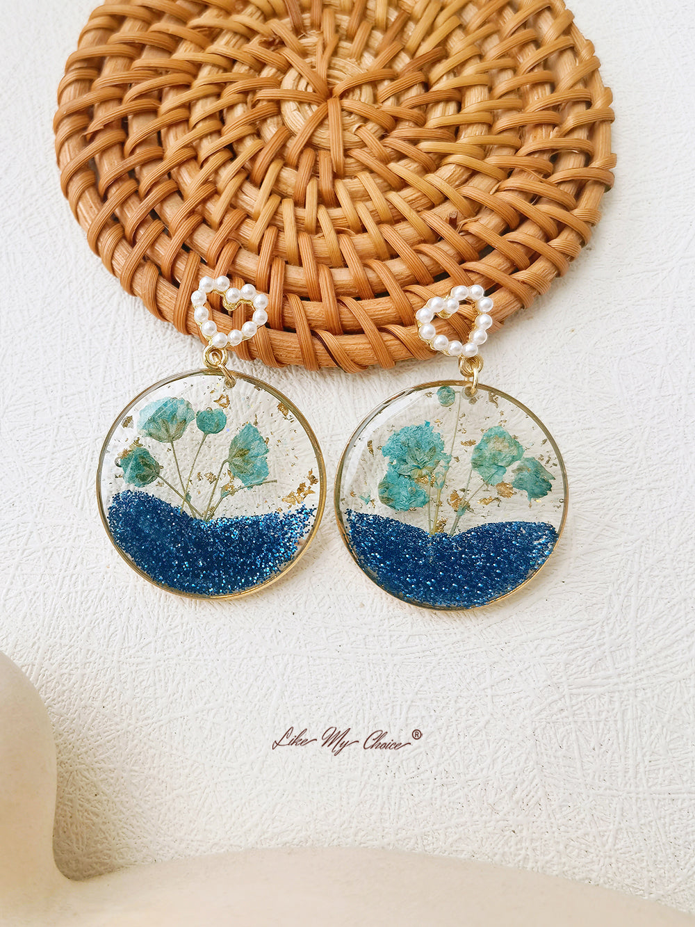 Cosmos Flowers Colorful Sequin Earrings