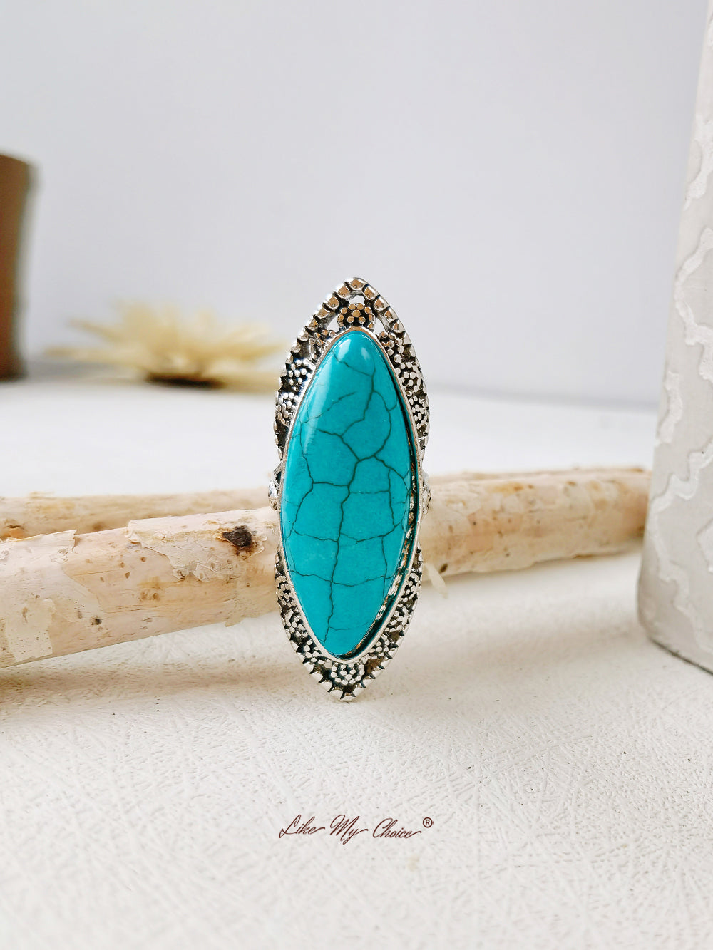 Vintage schoonheid Turquoise ring